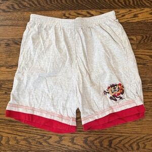 Vintage 90's Taz Football Looney Tunes Embroidered Art Sweat Shorts - Size XL